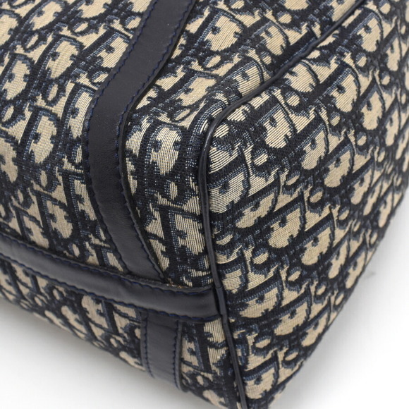 Christian Dior Trotter Handbag Small Boston Bag Navy Blue - Picture 5 of 9